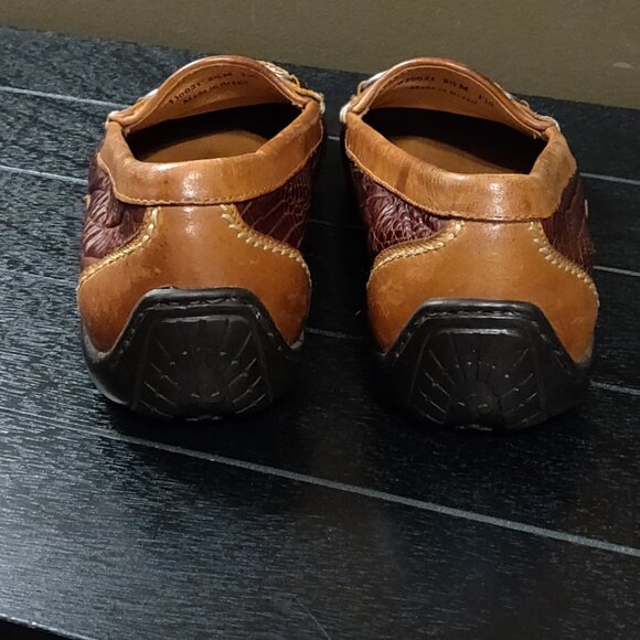 Martin Dingman Saxon Horse Bit Loafers Crocodile Grain Leather 8.5 M - Picture 7 of 10